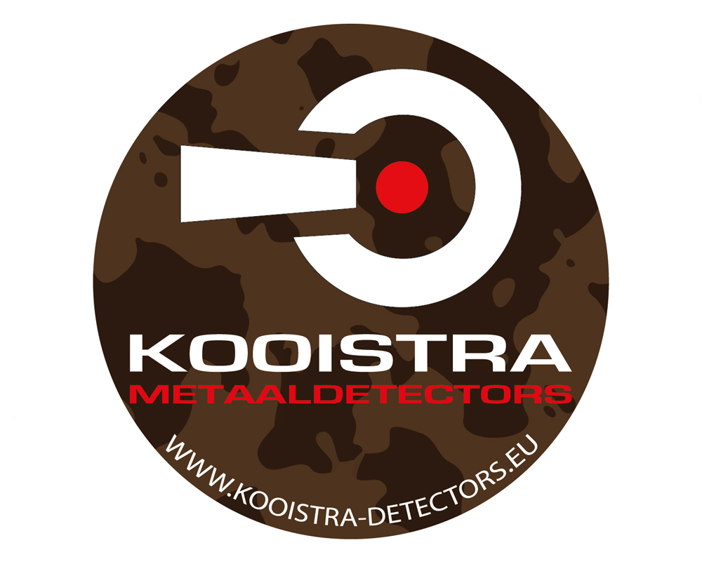 Kooistra Metaaldetectors buiten sticker bruin