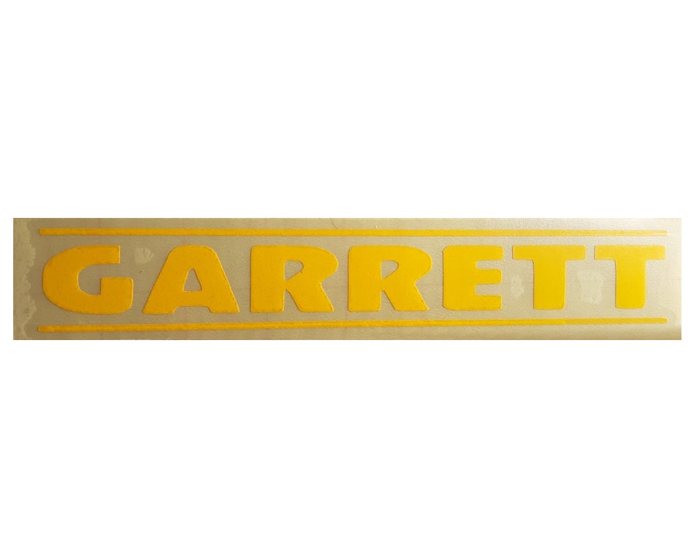 Steel sticker Garrett geel