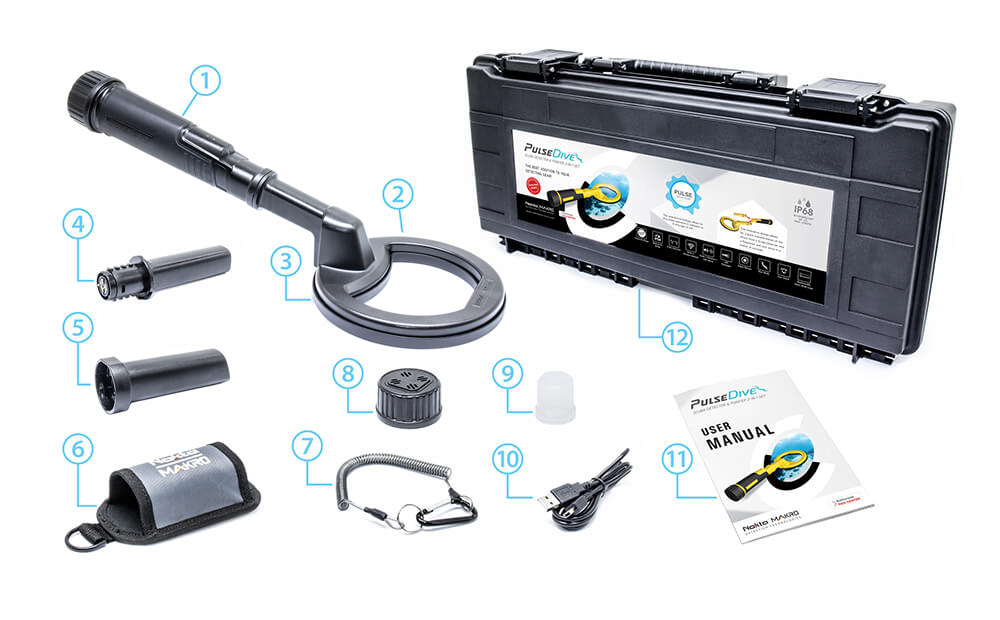 Nokta PulseDive zwart metaaldetector