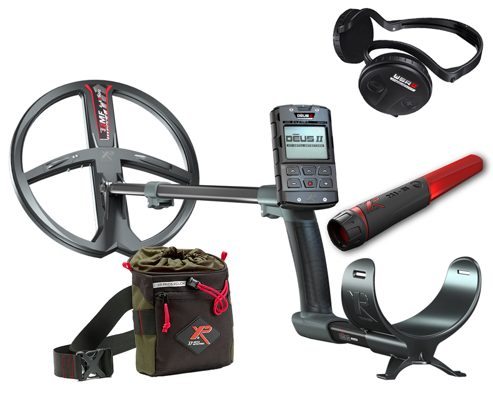 XP DEUS 2 FMF 28 RC WSA 2 metaaldetector met MI-6 pinpointer