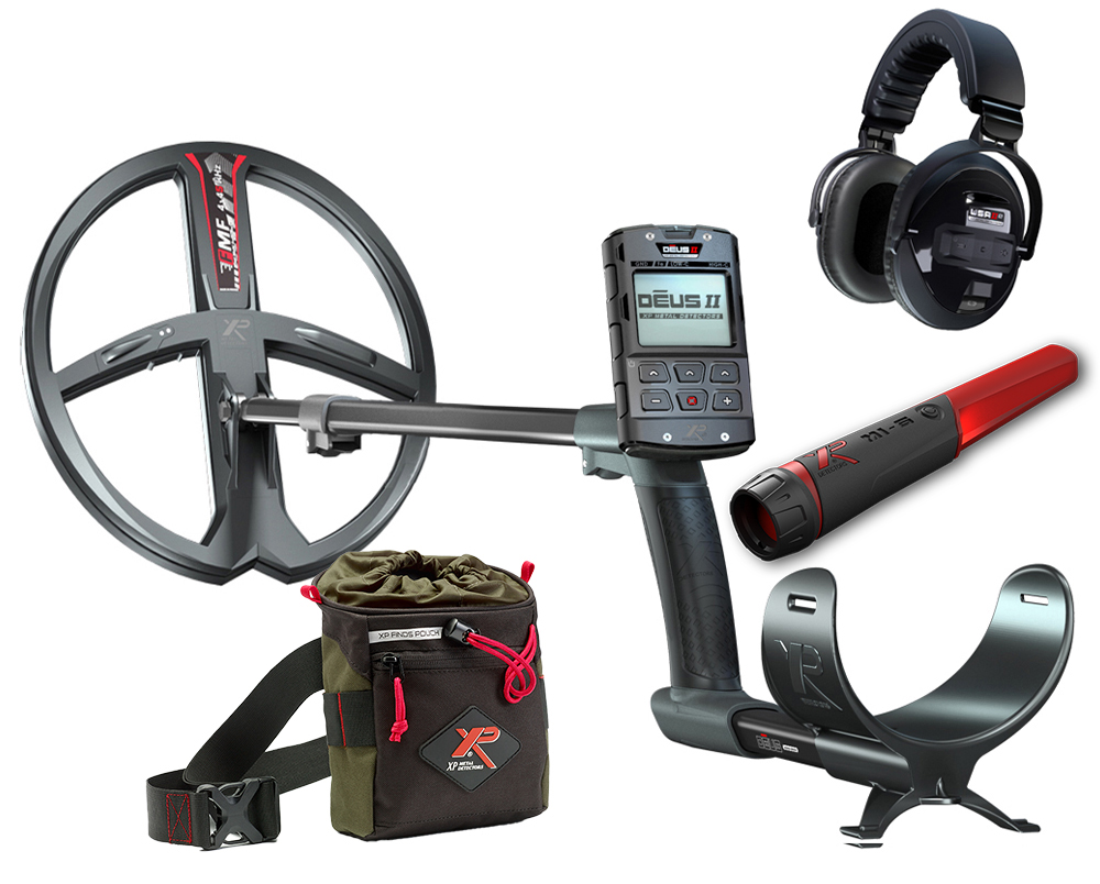 XP DEUS 2 FMF 34 RC WSA 2 XL metaaldetector met gratis MI-6 pinpointer