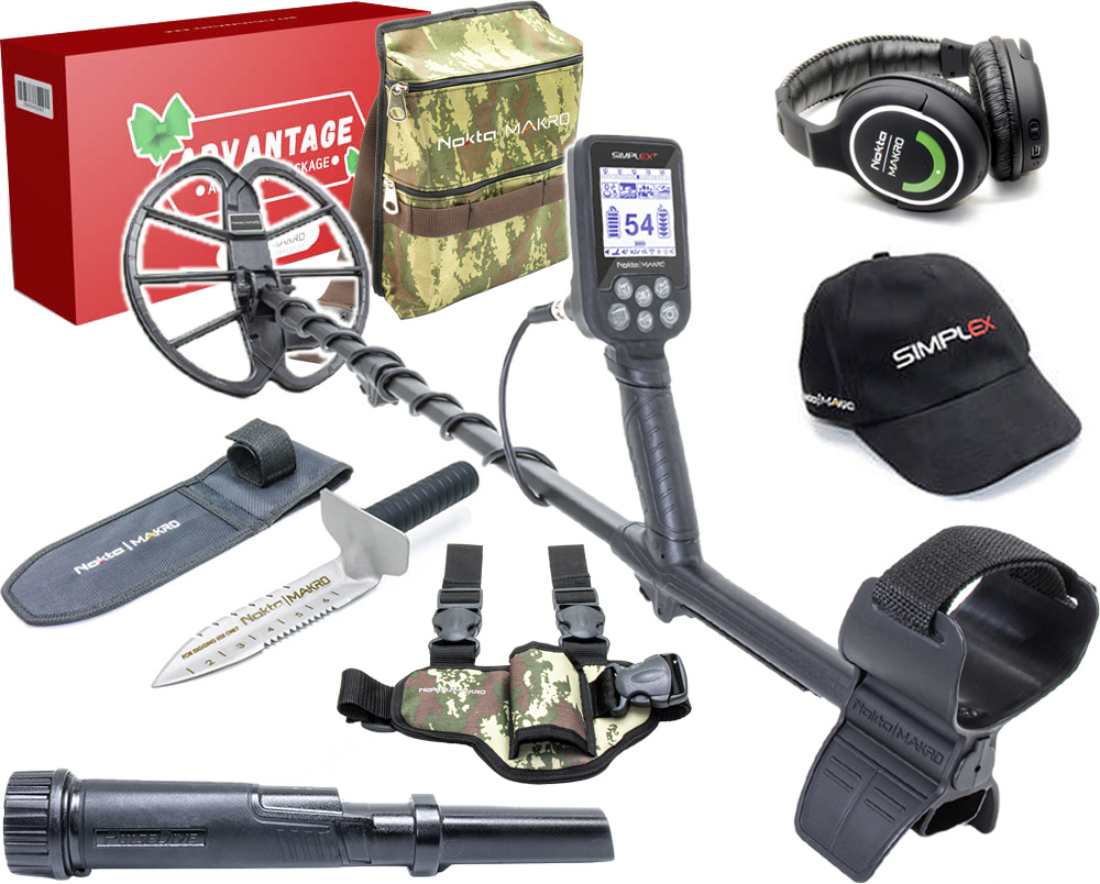 Nokta Simplex+ WHP metaaldetector met gratis Advantage pakket