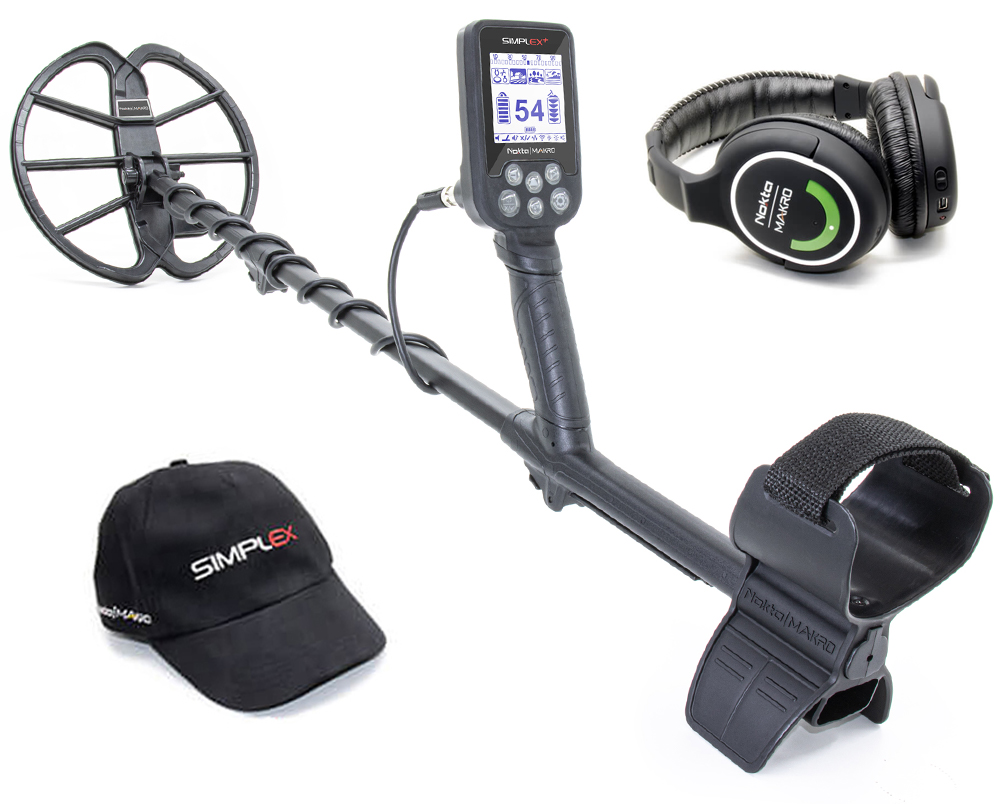 Nokta Simplex+ metaaldetector met WHP