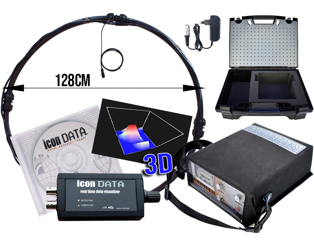 Geosensis X3 pulsinductie metaaldetector met ICON DATA logger